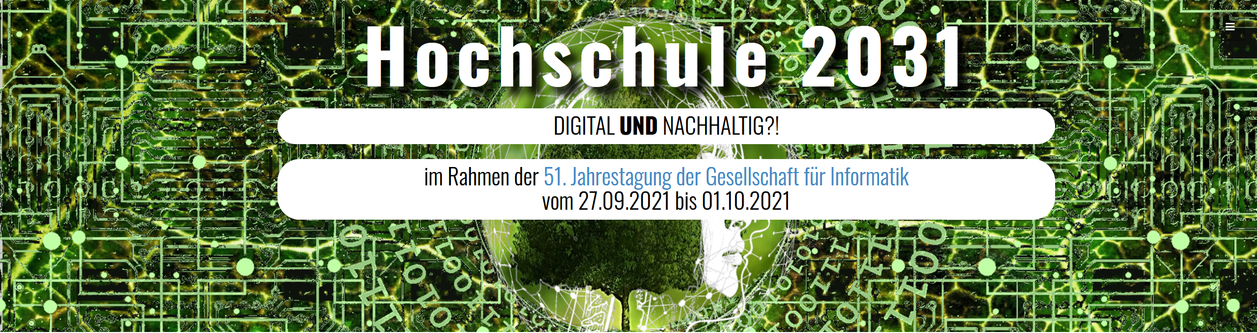 „Hochschule 2031“ auf der Jahrestagung der Gesellschaft für Informatik e.V. 2021